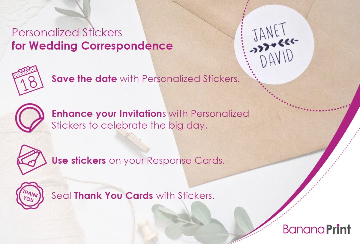 15 Ways To Use Personalized Stickers for Weddings