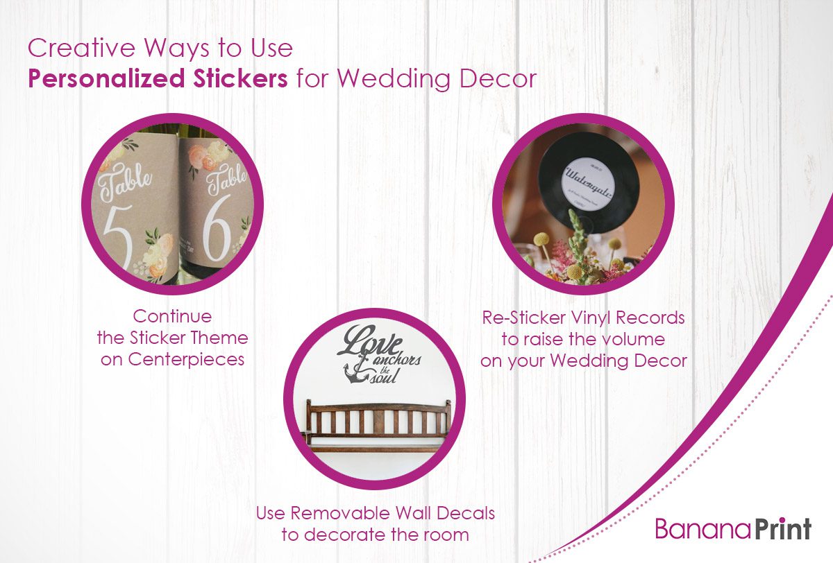 15 Ways To Use Personalized Stickers for Weddings